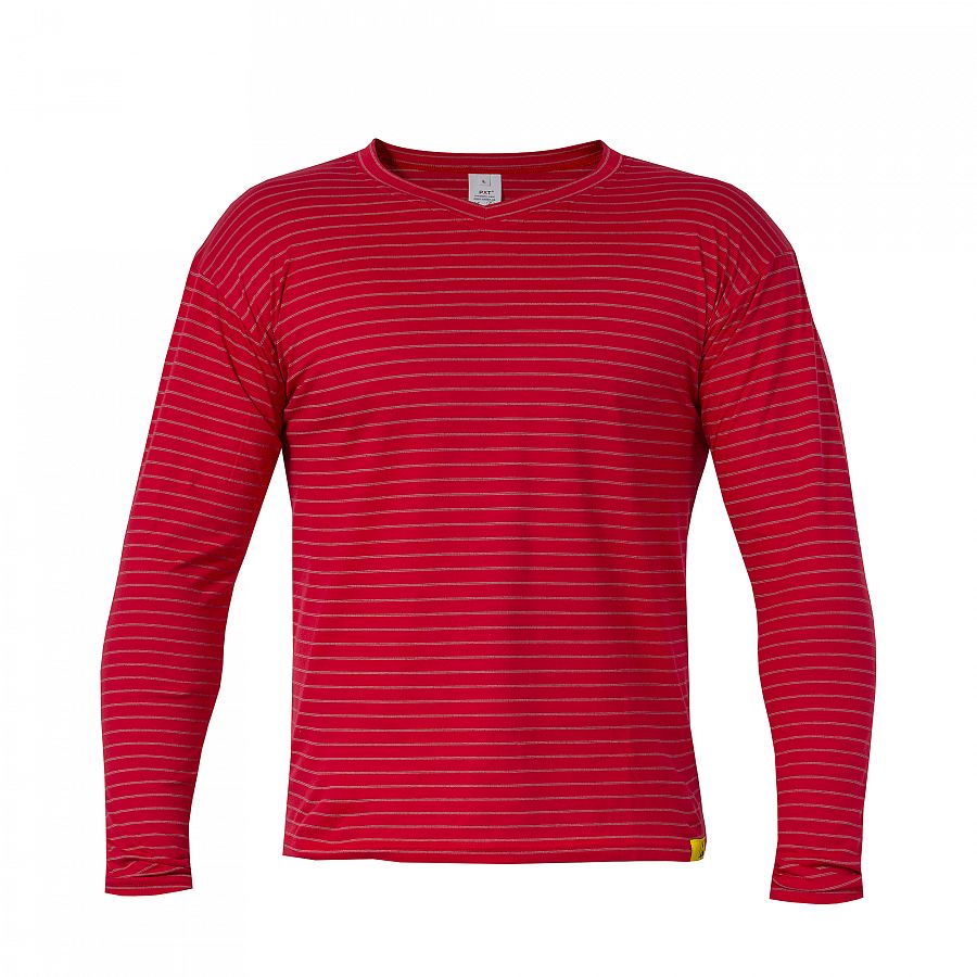 Tričko PXT Antistatic wear červené dlouhý rukáv "V" 160 g/m2, vel. XXXXL - Obrázek Tričko PXT Antistatic wear červené dlouhý rukáv "V" 160 g/m2, vel. XXXXL - Obrázek